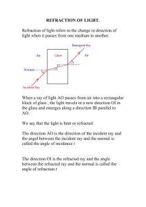 Lecture 12: Refraction