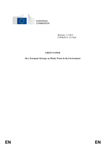 EN EN TABLE OF CONTENTS GREEN PAPER On a European