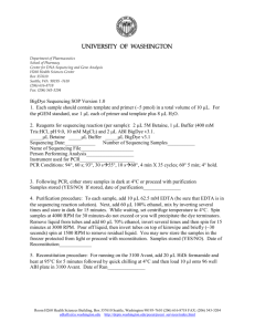 Sequencing SOP - University of Washington