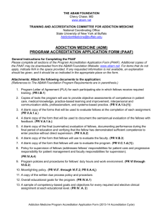 Program Accreditation Application Form