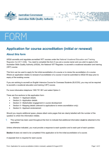 Application for course accreditation (initial or renewal) (DOC 1MB)