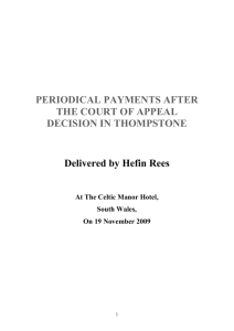 periodical payments after the court of appeal