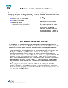 Competency Proficiency Evaluation Form