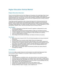 Higher Education Vertical Market