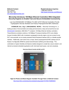 Microchip Introduces 100 Mbps Ethernet Controllers With Integrated