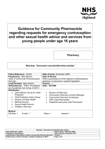 Policies Template - Community Pharmacy Scotland