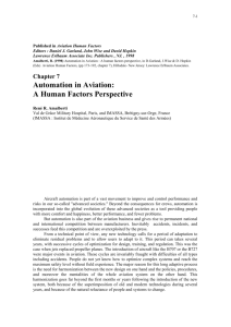 Automation in Aviation : A human factors perspective