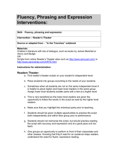 Timed Reading, Phrasing and Expression Interventions: