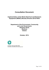 (WEEE)(Recast) Directive 2012/19/EU
