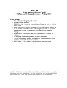 Checklist for Quality Writing Instruction