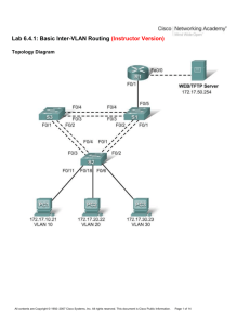 Lab 6.4.1: Basic Inter-VLAN Routing (Instructor Version)