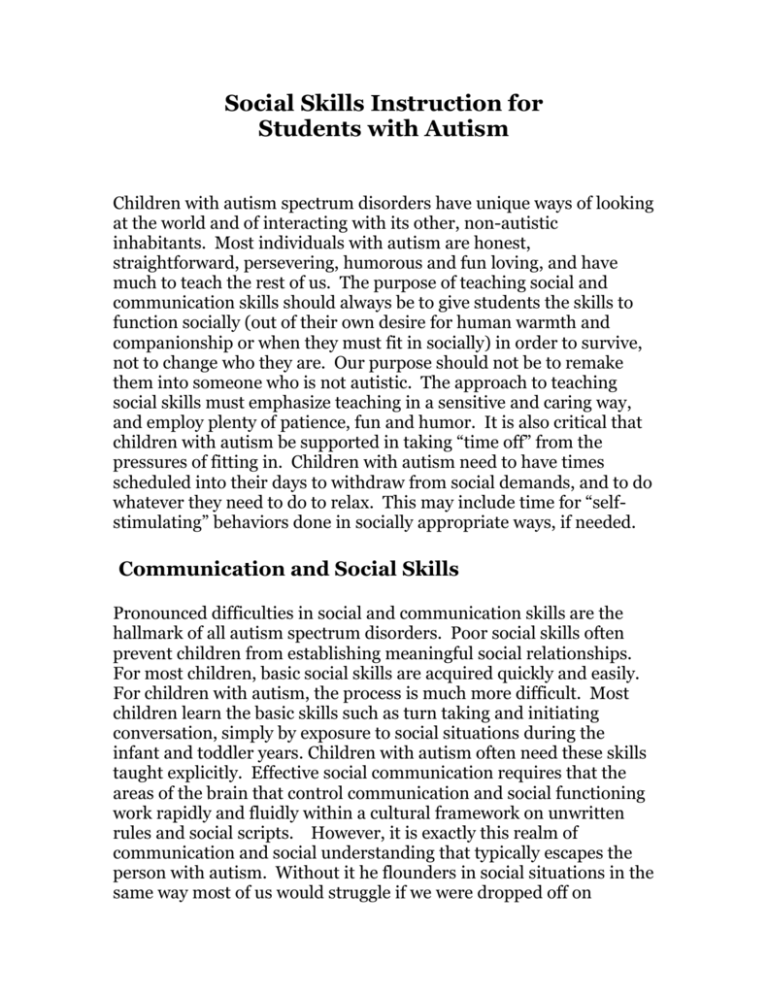 essay about social skills