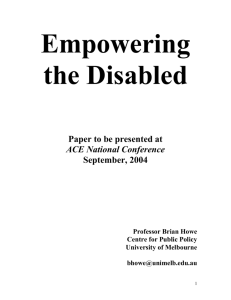 The story of reform in disability reform in Australia is one of stops