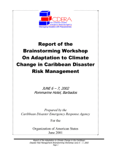 Adaptation to Climate Change in Caribbean Disaster Risk