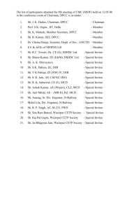 The list of participants attended the 9th meeting of CMC (MSW) held