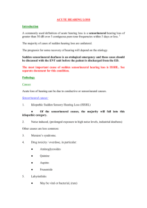 ACUTE HEARING LOSS