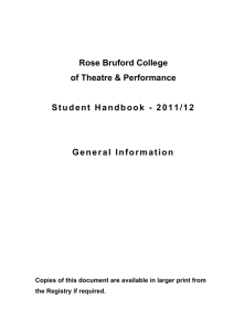 student handbook 04-05 - Rose Bruford VLE