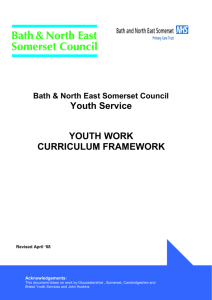 Youth Work Curriculum Framework - Bath & North East Somerset