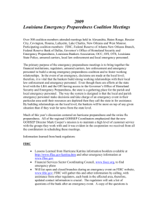 2009 Emergency Preparedness Meeting Notes