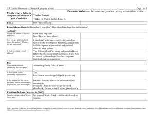 Evaluating Web Sites