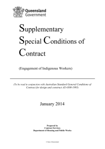 Supplementary Special Conditions of Contract