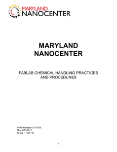 Chemical Handling Procedures