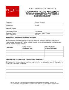 EHS007 1450 Lab Hazard Assessment Form