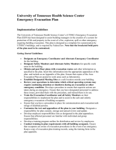 UTHSC Emergency Evacuation Plan - The University of Tennessee