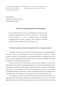 Connective conceptual analysis and psychology