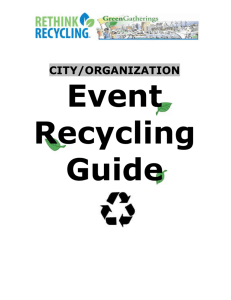 Event Recycling Guide for Local Government