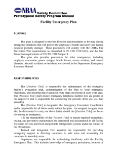 1 Section VI - Facility Emergency Plan