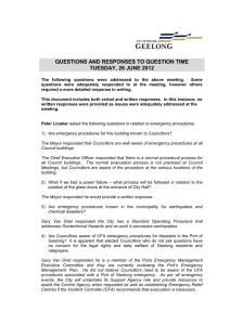 Responses Question Time 26 June