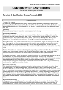 Qualification Change Template 2009