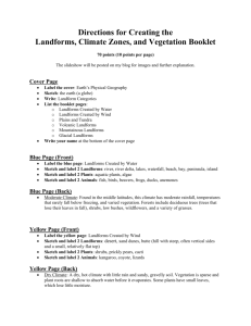Landforms, Climate Zones, and Vegetation