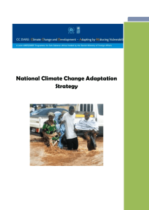 National Climate Change Adaptation Strategy Report