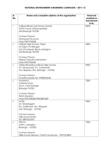 Approved List of NEAC 2011-12 - Centre for Environmental Studies