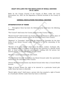 general regulations for burial grounds