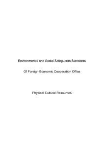 Section I Physical Cultural Resources