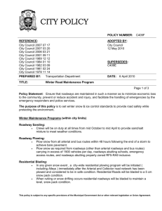 Report for City Council March 20, 2007 meeting.