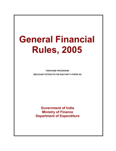 General Financial Rules ( Relevant Extracts for SAS Part II Paper VII)