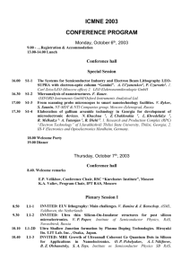 ICMNE 2003 - International Conference “Micro