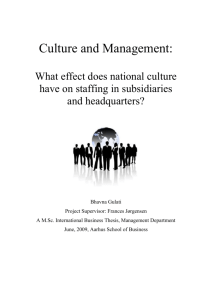 Culture and Management: