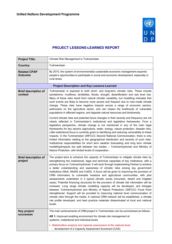 Prince2 Lessons Learned Report Template