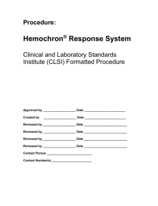 Response CLSI Procedure