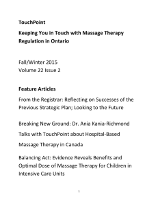 Large Font Word Version - College of Massage Therapists of Ontario