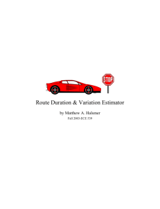 Route Duration & Variation Estimator