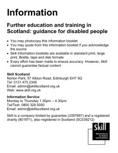 Post-school education in Scotland: guidance for disabled people