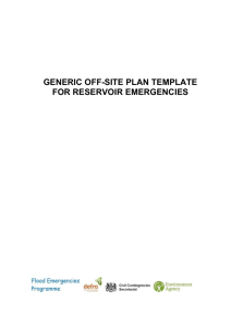 generic off-site plan template for reservoir emergencies