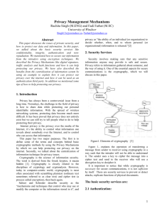 Privacy Management Mechanisms