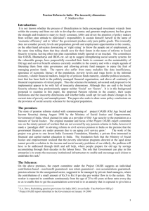 Pension Reforms in India –The insecurity dimensions